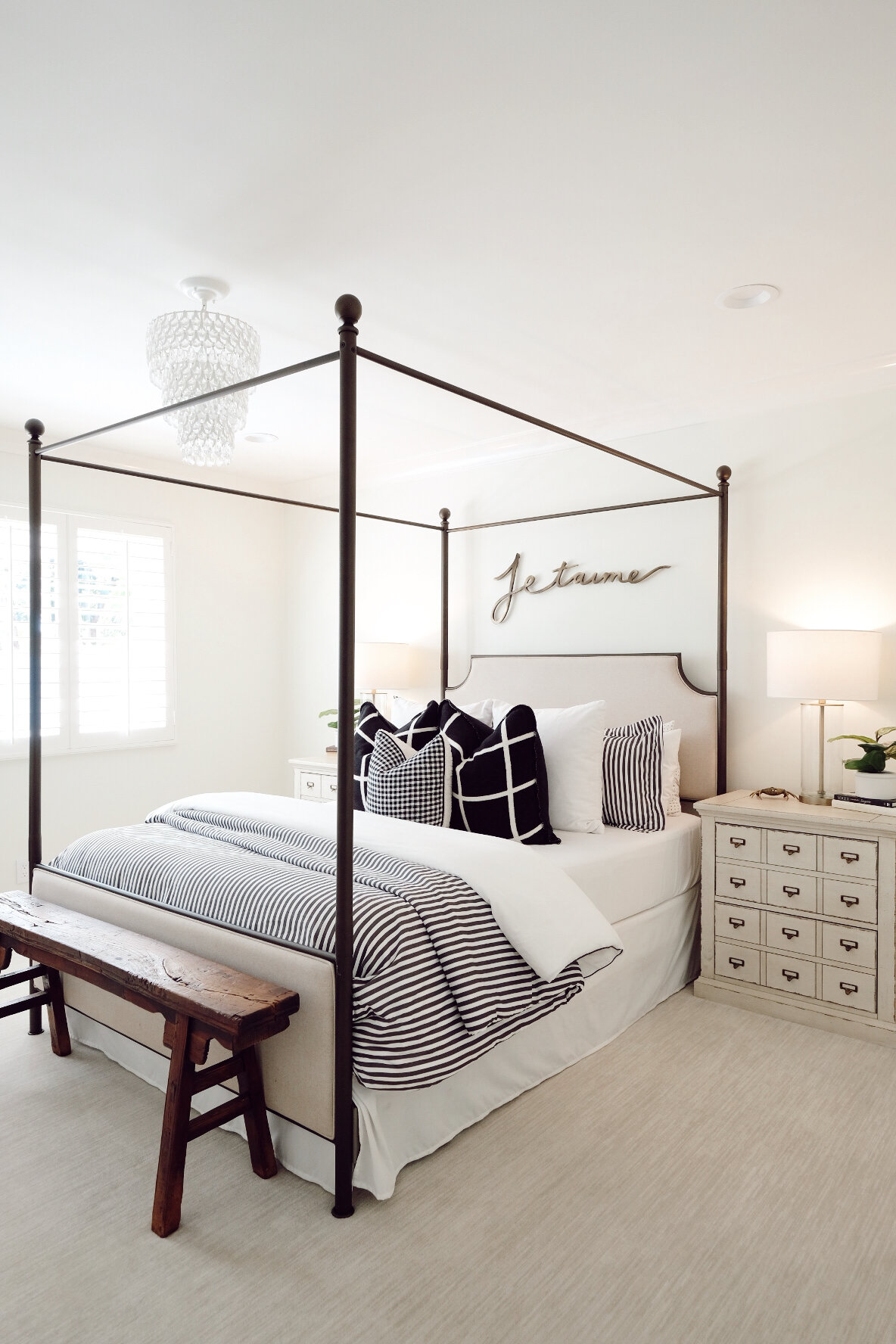 Alexandra upholstered cheap canopy bed